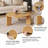 Claremont 30" Solid Rubberwood Coffee Table for Living Room, Round Wood Tea Table with Chunky Legs for Small Spaces & Holiday Hosting-880246075