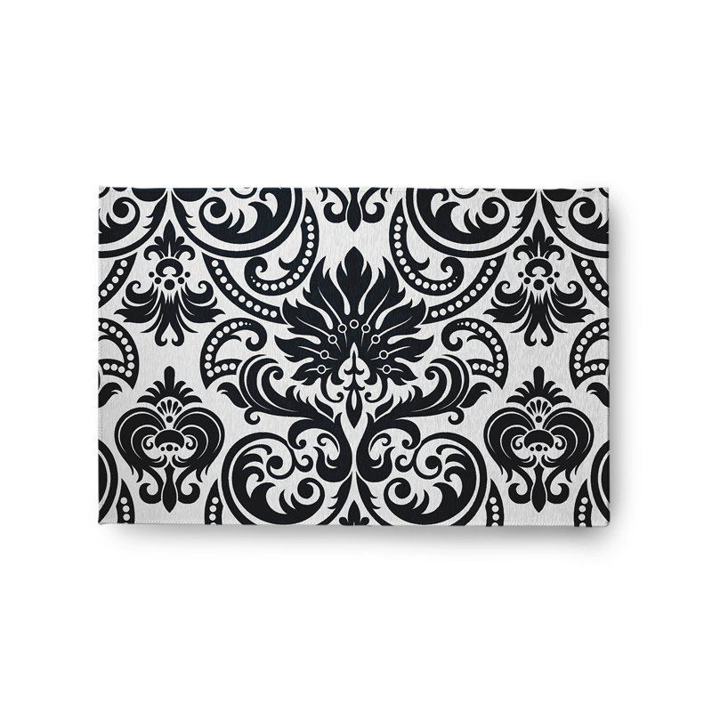 Bayze Chenille Damask Indoor Rug, Rectangle 2' x 3'