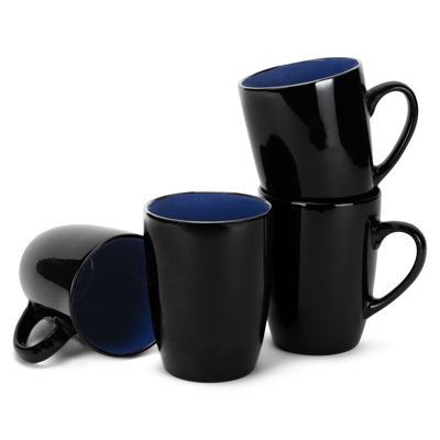 16 tasses à café 16 oz, intérieur bleu