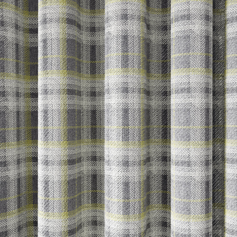 Harriet Cushion with Filling, Chartreuse/Grey