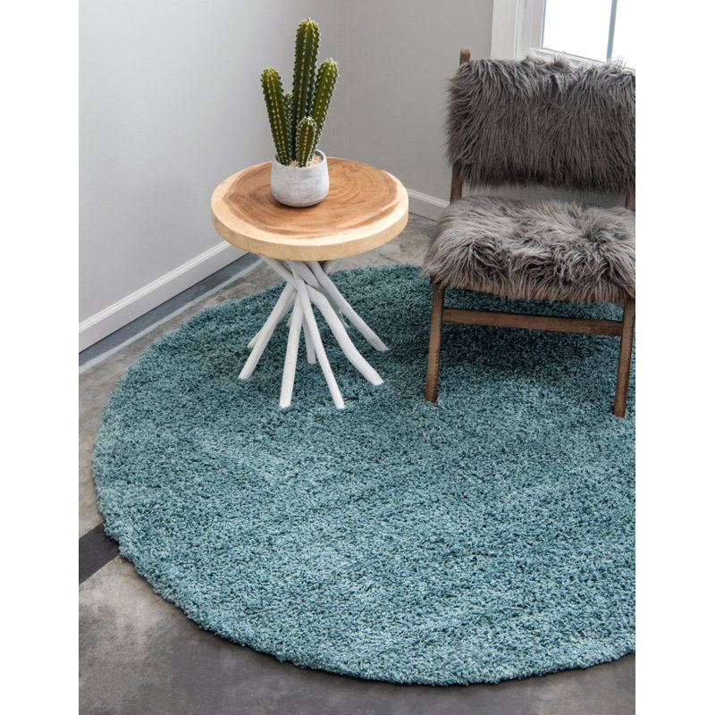 Maron Indoor Rug, Round 7'10", Slate Blue
