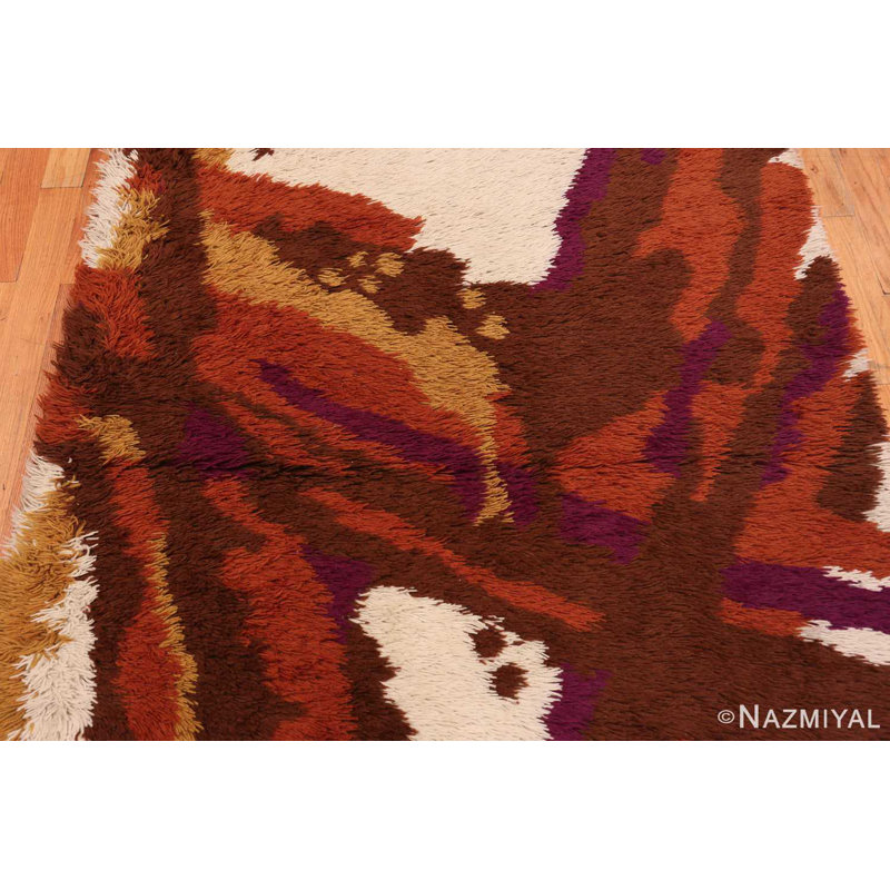 Scandinavian One-of-a-Kind Rectangle 4'6" X 6'5" Hand Knotted Area Rug