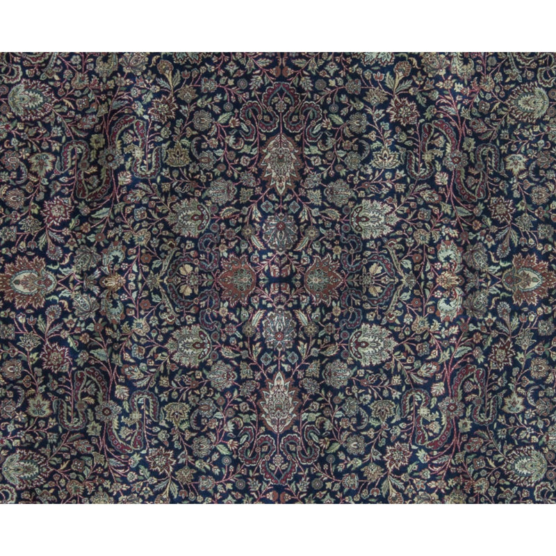 Hand-Knotted High-Quality Blue and Red Area Rug