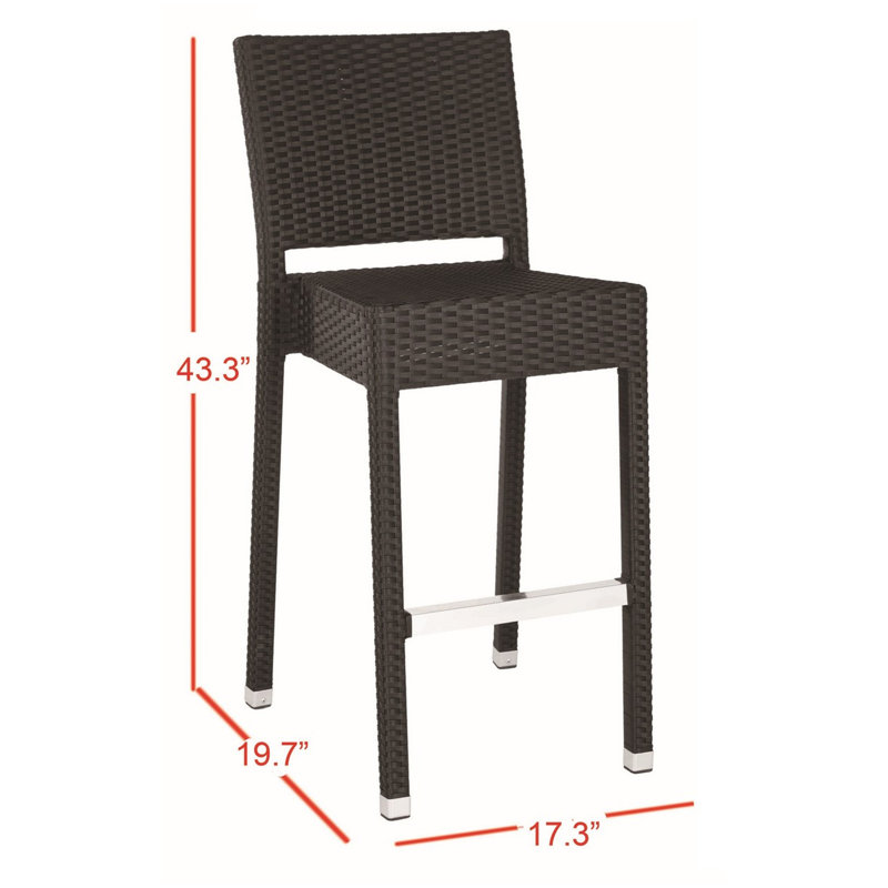 Tabouret de bar 29,5 po Ghent, Noir