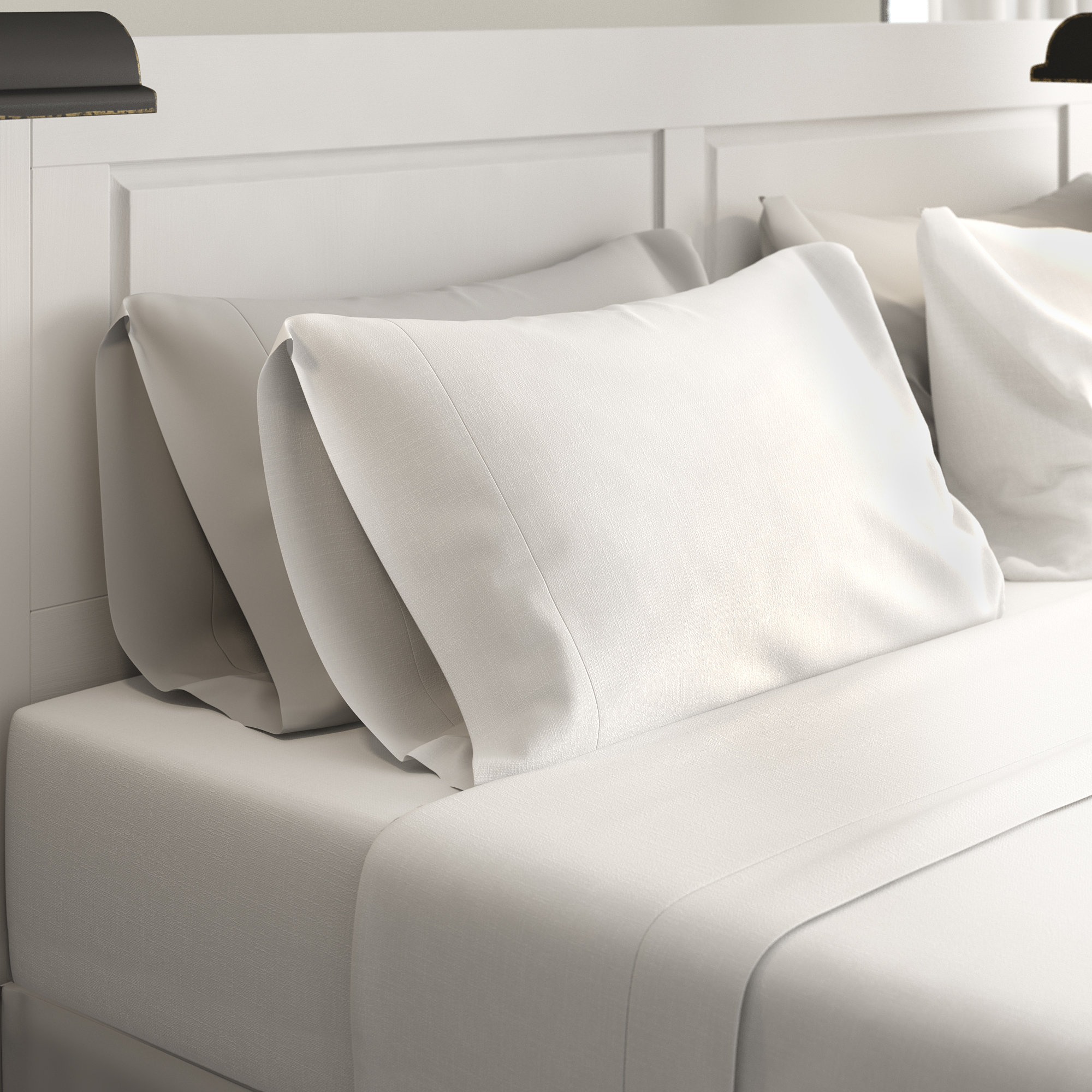 100% Linen Sheet Set, Twin Sheet Set with 1 Pillowcase, Natural