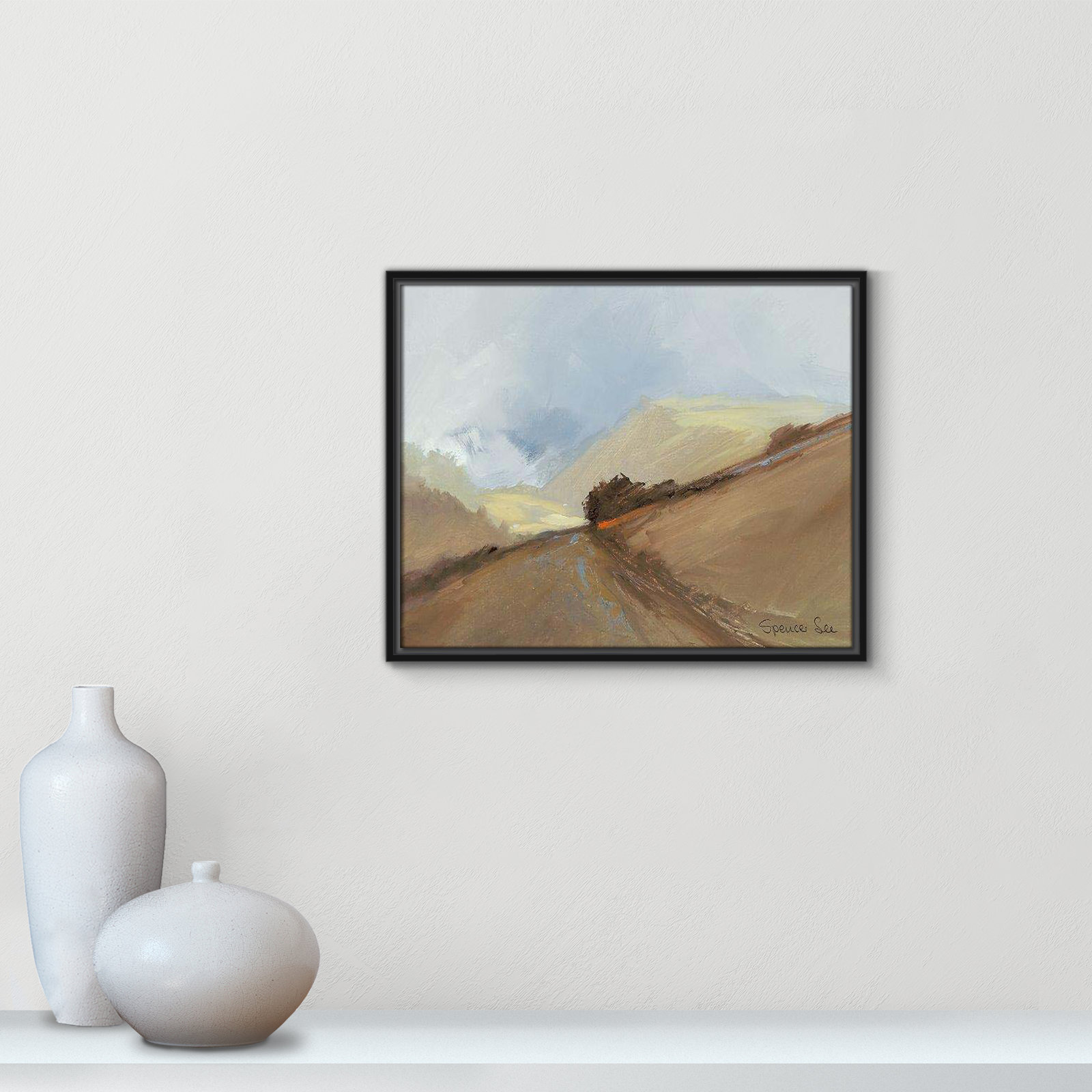 Heaven And Earth II by Spencer Lee, 17.5'' H x 21.5'' W x 2'' D, Black Framed