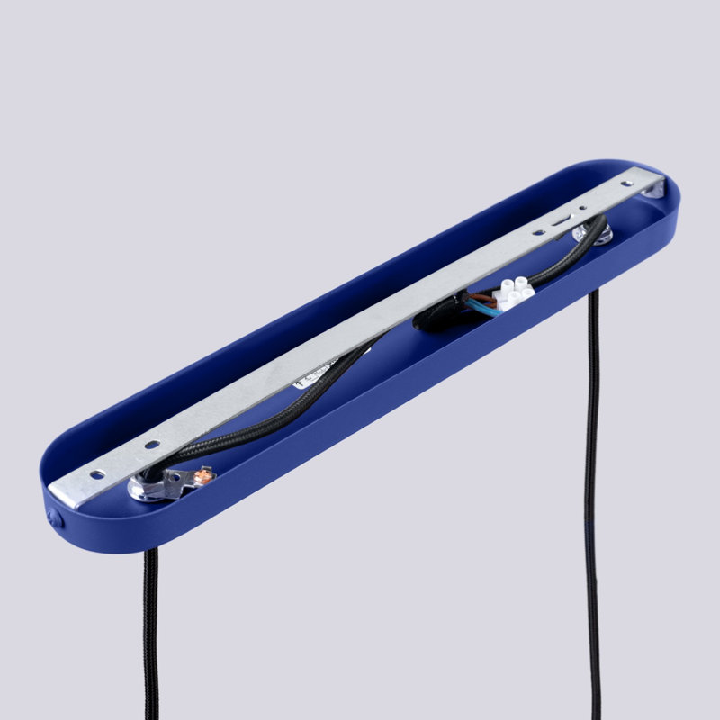 Halo - Light Brushed Nickel Pendant, 33,5x6x120 cm, Ultramarine, 2 Lights