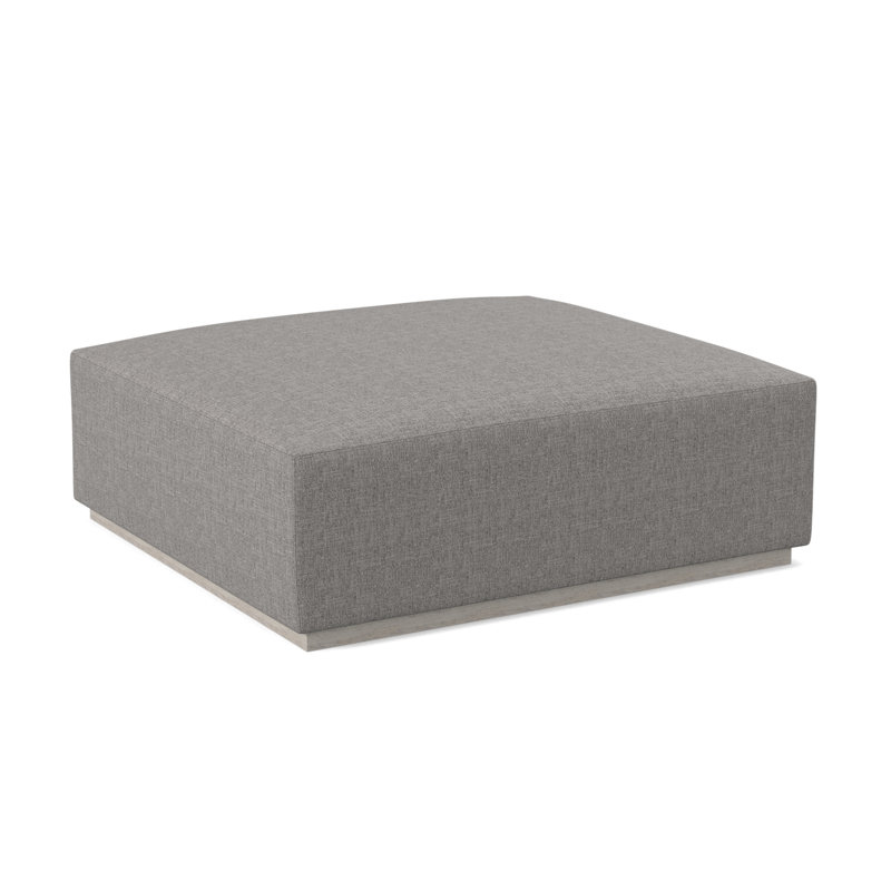 Club Upholstered Ottoman, Bisque, Kinsley Sky Viscose