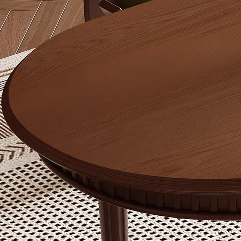 Ensemble de table à manger et de chaises de style rétro français, H 29,52 po x L 55,11 po x l 31,49 po, Brun, Brun
