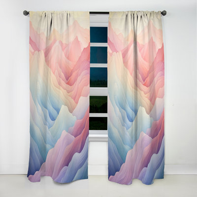 Walkertown - Mountains Curtain - Blackout No Pattern Curtain - 1 Panels