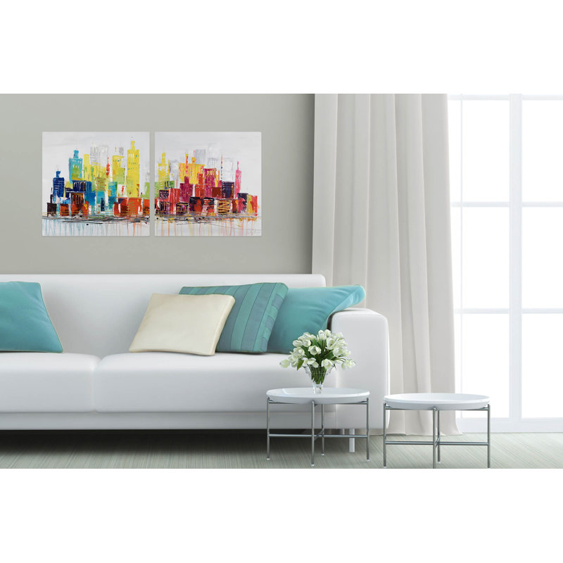 Acrylic Painting City Of Lights