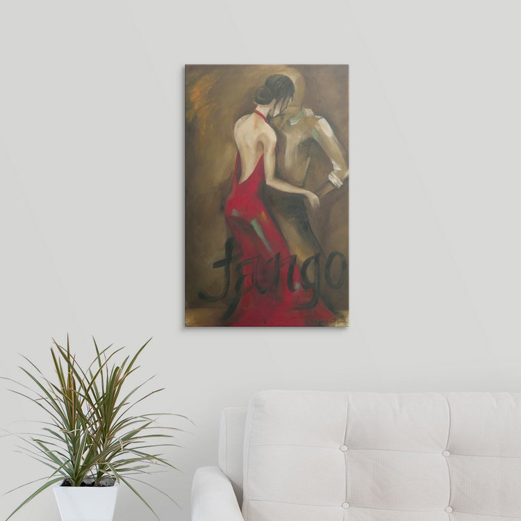 « tango » jennifer grolier, reproduction d’art, H 24 po x l 15 po x P 1,5 po, Toile