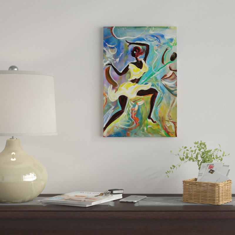 «Kumina», reproduction sur toile, H 18 po x l 12 po x P 1,5 po, Toile tendue, Pas de tapis