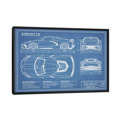 Modèle de Stingray (C8) Corvette-impression de dessin