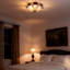 Plafonnier encastré 3 lumières style vitrail Tiffany