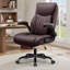 Fauteuil de direction ergonomique en cuir de polyuréthane avec dossier indépendant Loriece -55261782