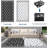 9x12ft Black & White 320GSM PP Woven Reversible Outdoor Patio Rug, Waterproof Foldable Portable Floor Rug With Storage Bag For RV Camping Beach Backyard Deck-258572530-258572531