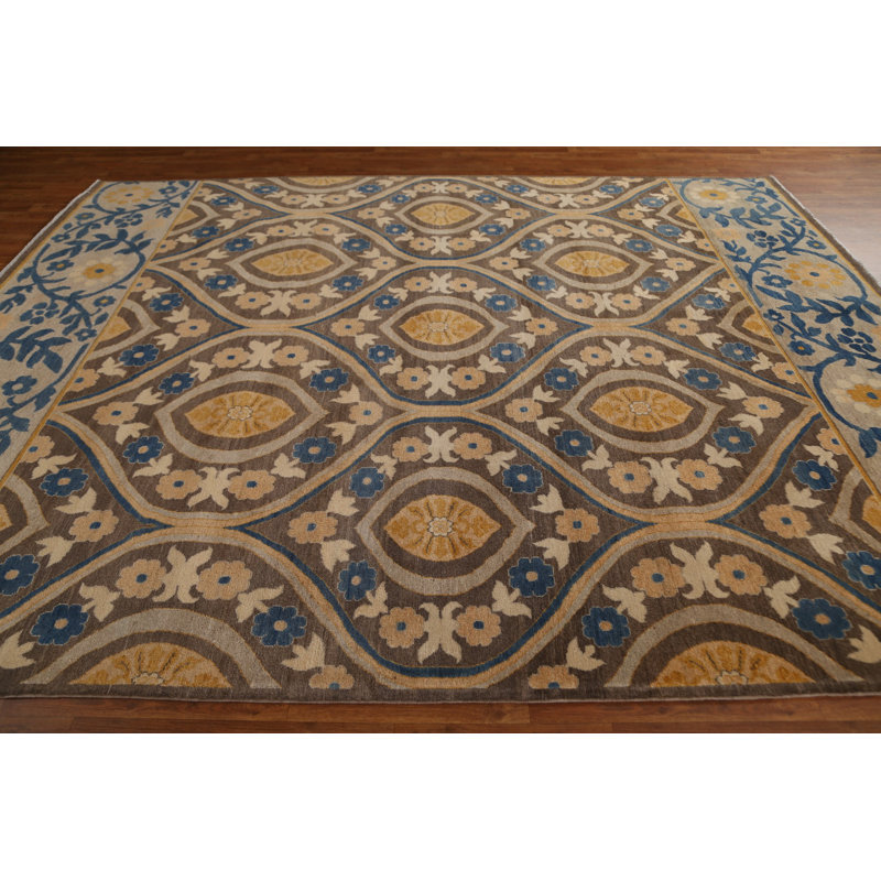 Tapis brun All-Over Gabbeh 8 x 11