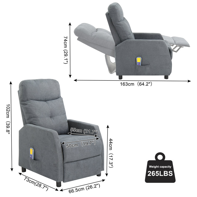 Fauteuil inclinable 26,2 po