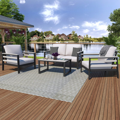 Townsend 5 Piece Sofa Seating Group with Sunbrella Cushions
