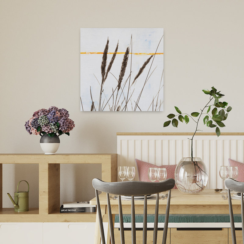 Sea Grass I, art contemporain abstrait, H 18 po x l 18 po