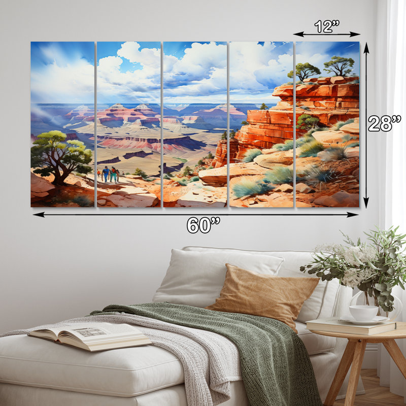 Nevada Canyon Landscape - Landscapes Metal Wall Art Prints Set