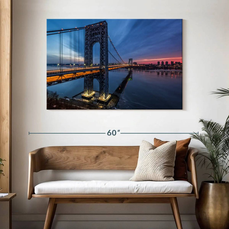 Lilie George Washington Bridge Daybreak, 32" H x 48" W