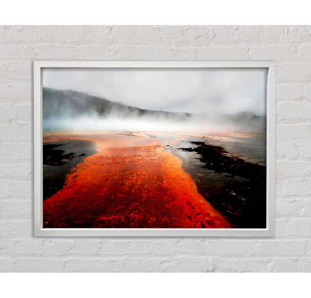 Red Lava Mist - Einzelbildrahmen Kunstdrucke auf Leinwand