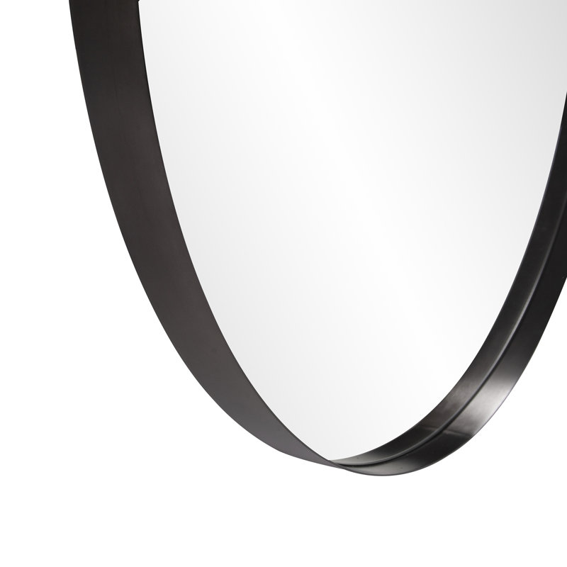 Miroir décoratif Lansing, Noir brossé
