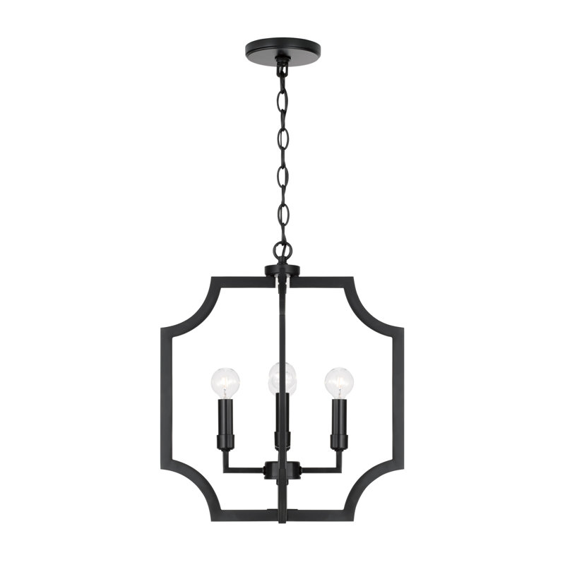 Courtney 4 - Light Candle Style Pendant, Black