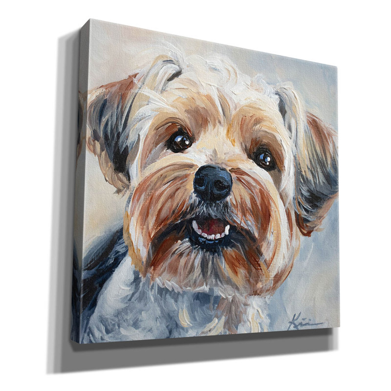 "Epic Graffiti" Must Love Dogs Silky Yorkie "par Lindsay Kivi, art mural sur toile, H 18 po x l 18 po x P 0,75 po
