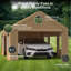 Heavy Duty Portable Carport Garage, Galvanized Steel Frame, All-Weather 180G PE Canopy, 4 Roll-Up & 2 Side Doors, Ventilated Storage Shelter for Vehicles, Boats, Equipment (10x20/12x20/13x20 FT)