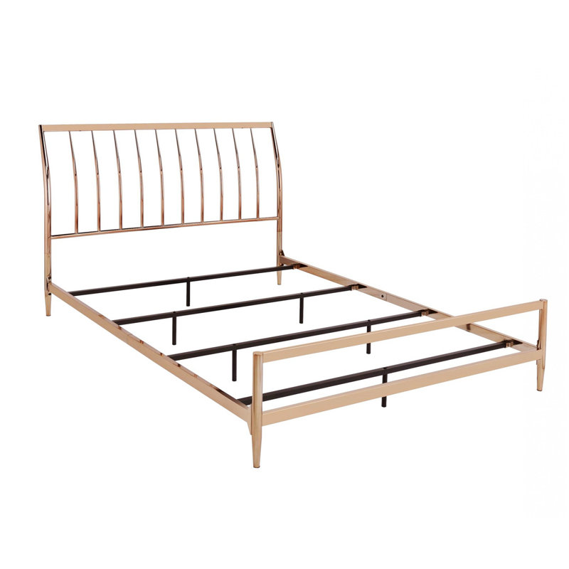 Breccia Sleight Queen Bed in Copper