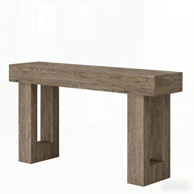 Console en bois, table d'appoint pour canapé, table de salon, Gris