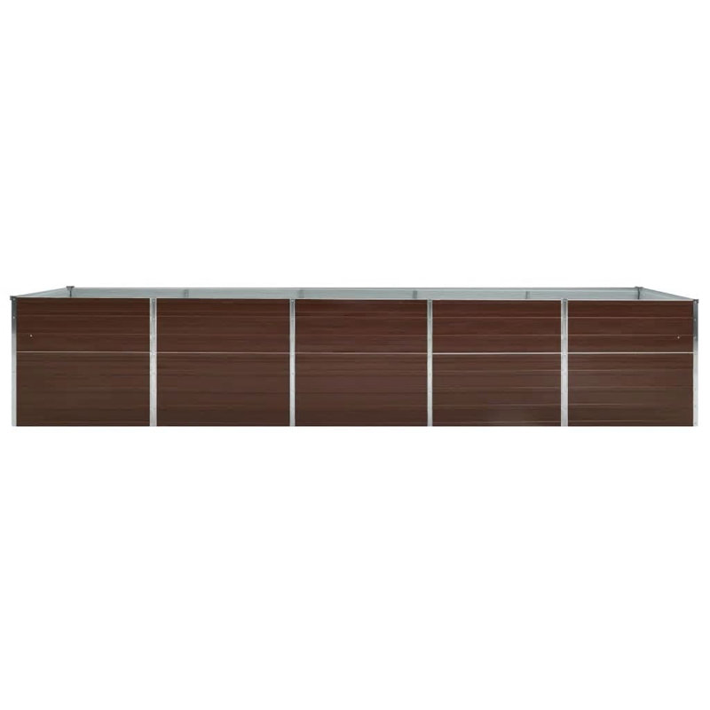 Nichols Handmade Metal Raised Garden Bed, Brown