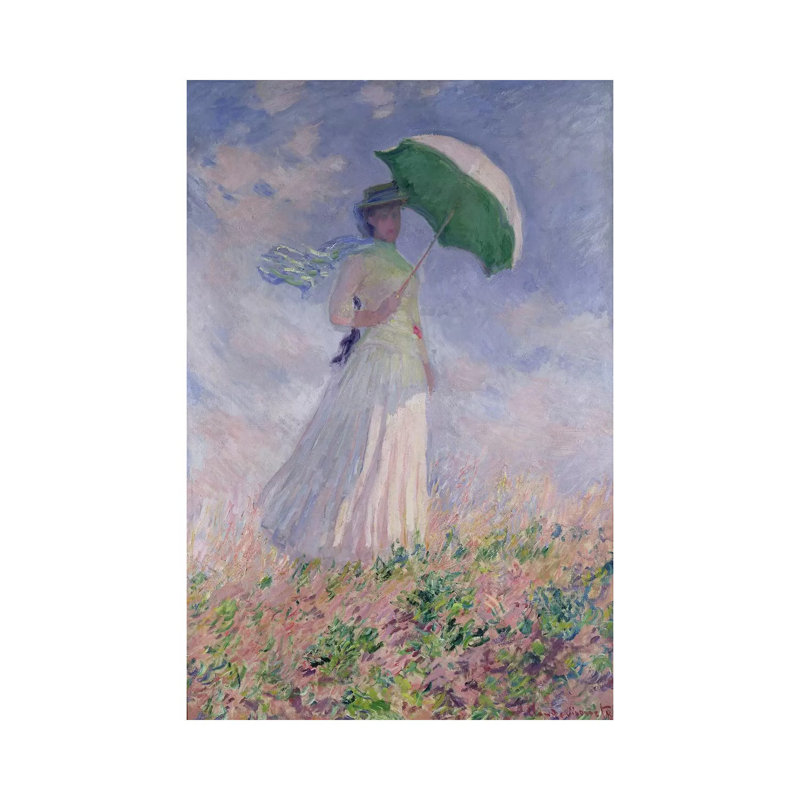 Femme avec un parasol tourné vers la droite, 1886 - Giclée sur toile tendue avec châssis