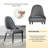 Canalou 18.7'' H Faux Leather Upholstered Parsons Chair-1772762150
