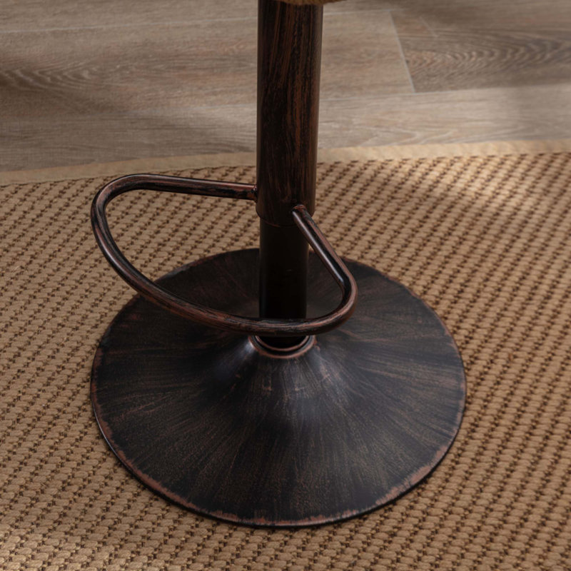 Modern Swivel Bar Stools Set Of 2, Beige