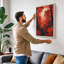 Sunrise Silhouette Tropical 1 Piece Wrapped Canvas Wall Art-1093064446-1093064444