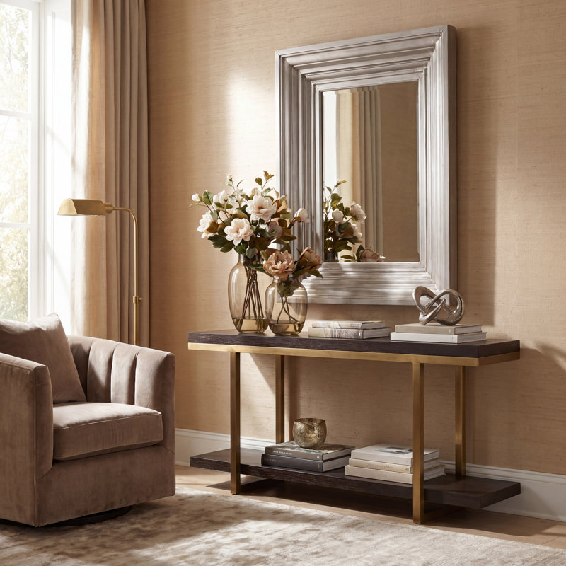 Miroir d'appoint Facundo, Argent