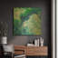 «Blue Lagoon Abstract 1» par Jean Plout, art mural en métal doré, 36 po x 36 po-558317877