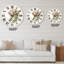 Lune géométrique abstraite avec feuille IV - horloge murale moderne-60327861