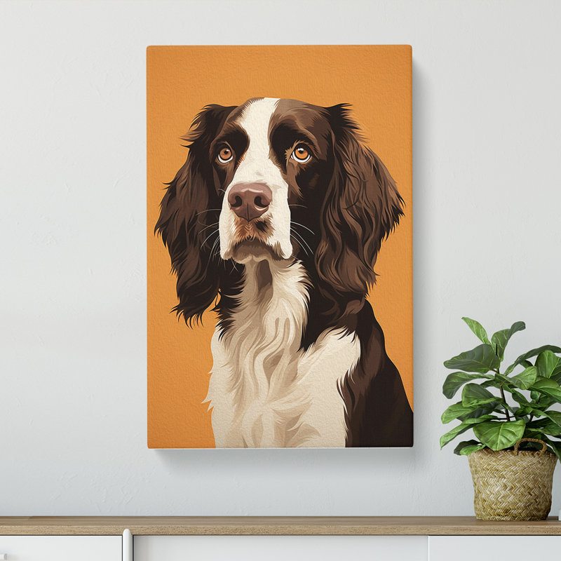 English Springer Spaniel Minimalism No.2 - Wrapped Canvas, 76cm H x 50cm W x 3cm D