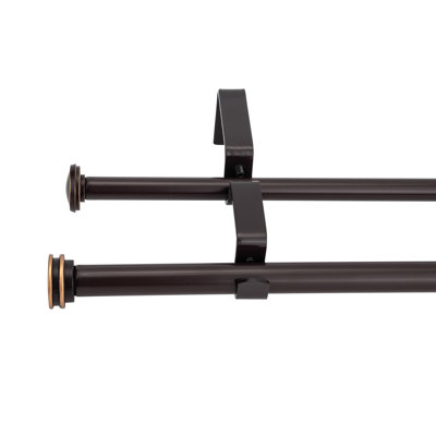 Kynley Steel Adjustable 0.63'' Double Curtain Rod