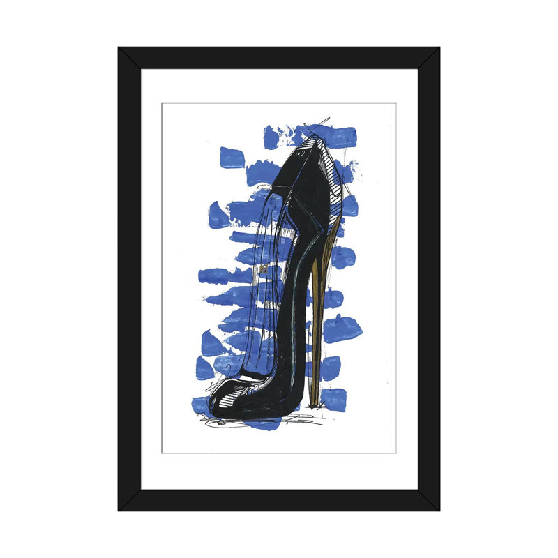 « good fille », reproduction sur toile, H 24 po x l 16 po x P 1 po, Papier d'art encadré noir, Blanc