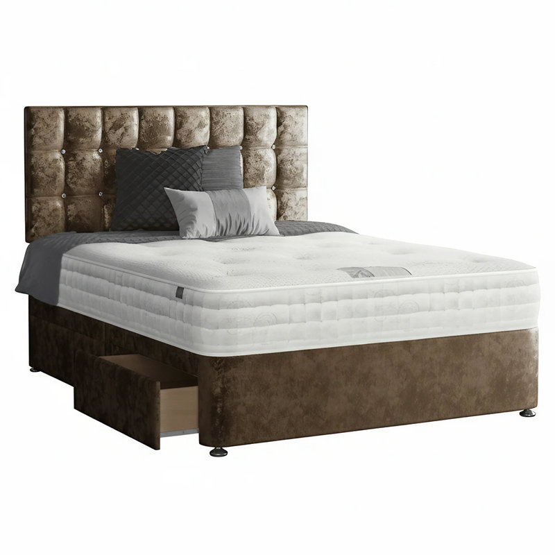 Falconer Divan Bed Base, Cream, No Drawers, Single (3')