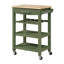 Michelle 4 Tier Butcher Block Kitchen Cart with Drawer and Wine Rack-1210195388