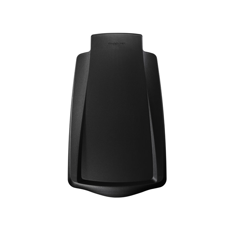 Simplehuman 10 Liter / 2.6 Gallon Compact Slim Bathroom or Office Step Trash Can, Black Plastic, Black
