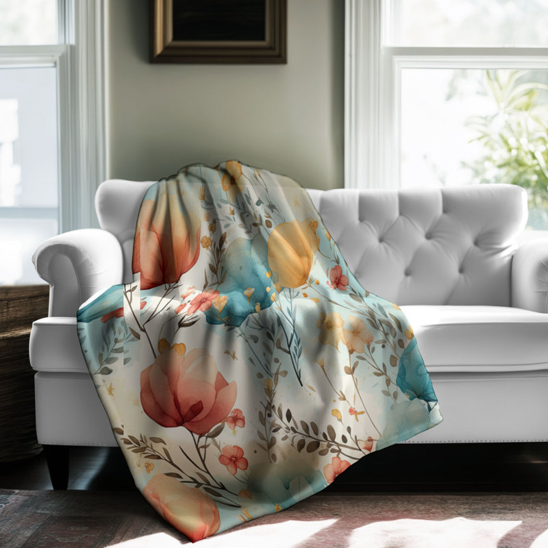 Jeté Serene Strokes - 1 pièce Sherpa Premium, 60 po x 80 po