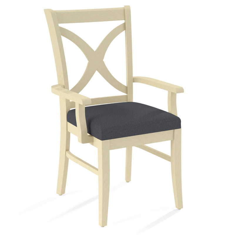 Fauteuil Hues, Finition bisque, Denim Maze; 0425-63